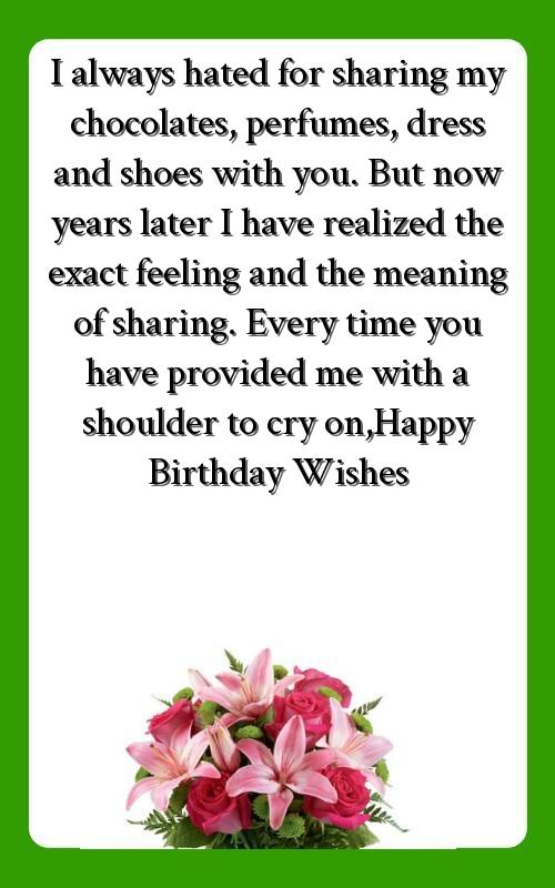 birthday wishes for sister pinterest